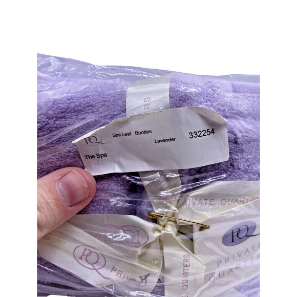 Private Quarters Spa Leaf Booties Lavender Scented Beaded Gel Socks NEW - Picture 5 of 8